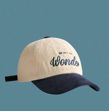 1pc Adjustable Corduroy Letter Embroidery Baseball Cap, UV Protection, Sun Shading For Women Halloween