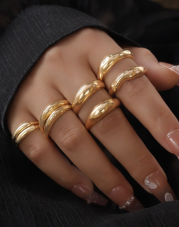 8pcs/set European And American Fashionable & Simple Ring