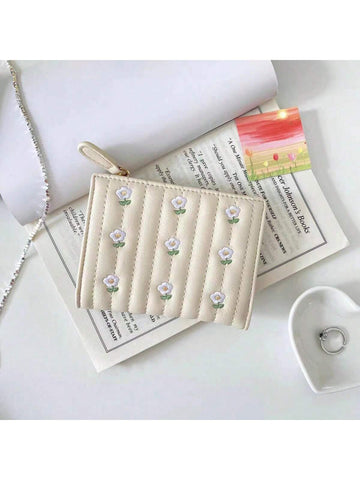Korean Style Mini Wallet For Women Students, High Capacity, Simple Design