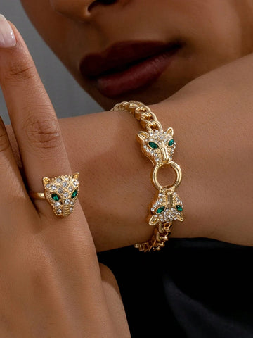 Ladies' Fashionable Leopard Head Personalized Accessories Suitable For Daily Commuting Can Be Given As Gifts