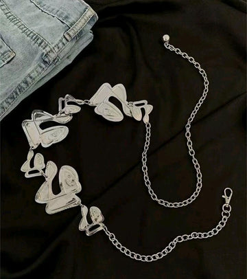 2025 New Bohemian High-End Fashion Waist Chain Women's Accessories Silver Light Luxury Niche Belt
