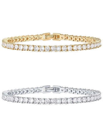 2pcs Simple And Stylish Fully Inlaid Micro-Inlaid Rhinestones