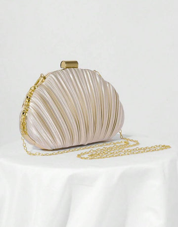 Casual Rhinestone Decor Bucket Bag Mini Drawstring Design, Clear Bag Faux Pearl Bag Evening Bag