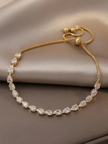Zircon Water Drop Decor Bracelet