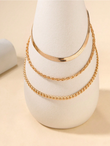 Minimalist Chain Layered Necklace