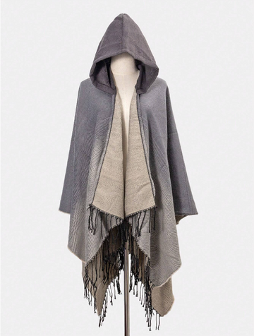 1pc Women's Acrylic Gradient Color Cape For Photo Shooting, All-match Shawl