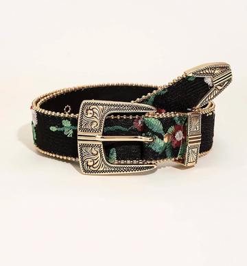 1pc Women Floral Embroidered Belt