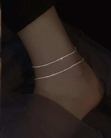 1pc Luxury Rhinestone Decor Anklet For Women For Daily Decoration
