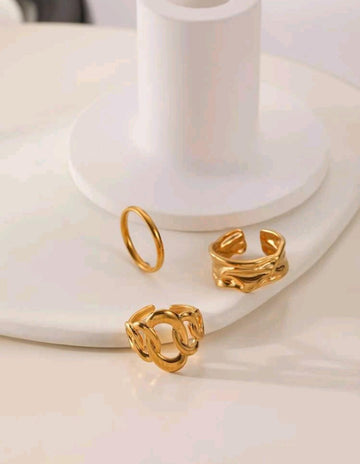 3pcs/set Hollow Out Ring