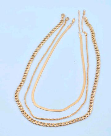 3pcs/set Long-lasting Stainless Steel Necklace