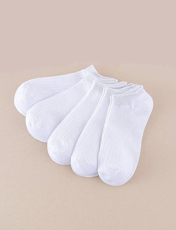 5pairs Solid Ankle Socks