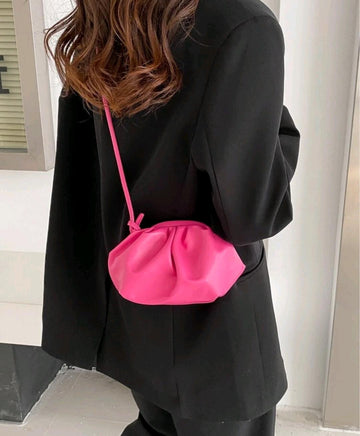 Mini Minimalist Ruched Bag pink