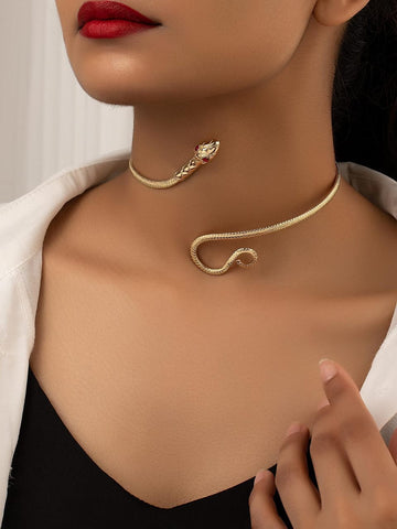 Snake Design Cuff Choker