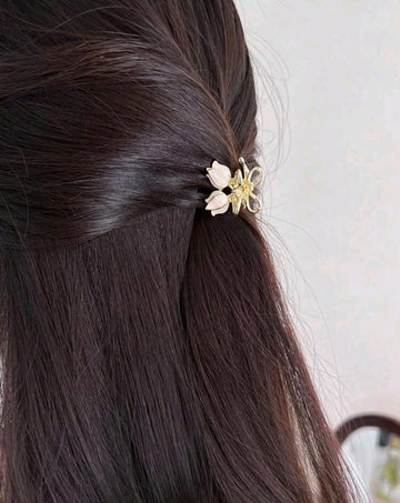 2pcs Women Flower Design Fashionable Hair Claw For Daily Life Cute