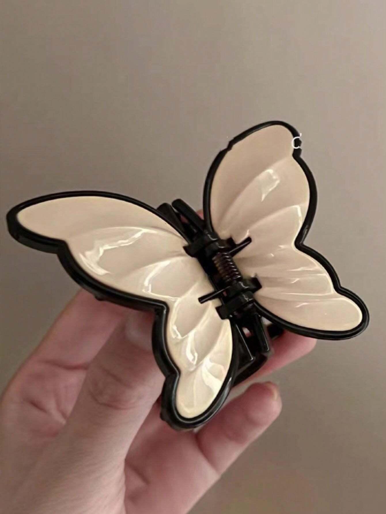 1pc Vintage Gentle 3d Butterfly Claw Clip Hair Accessories, Chic Hair Claw