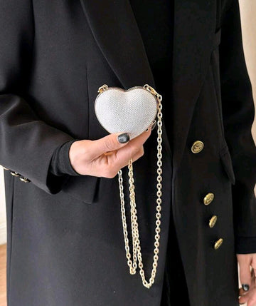 Fashion Chain Backpack Mini Heart-Shaped Evening Bag