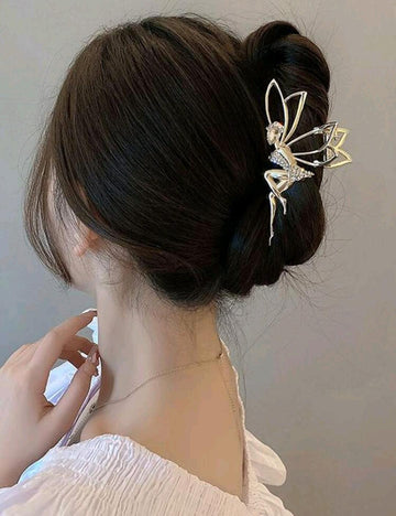 1pc Women's Hair Clip For High Ponytail Or Hair Bun With Large Size, Butterfly