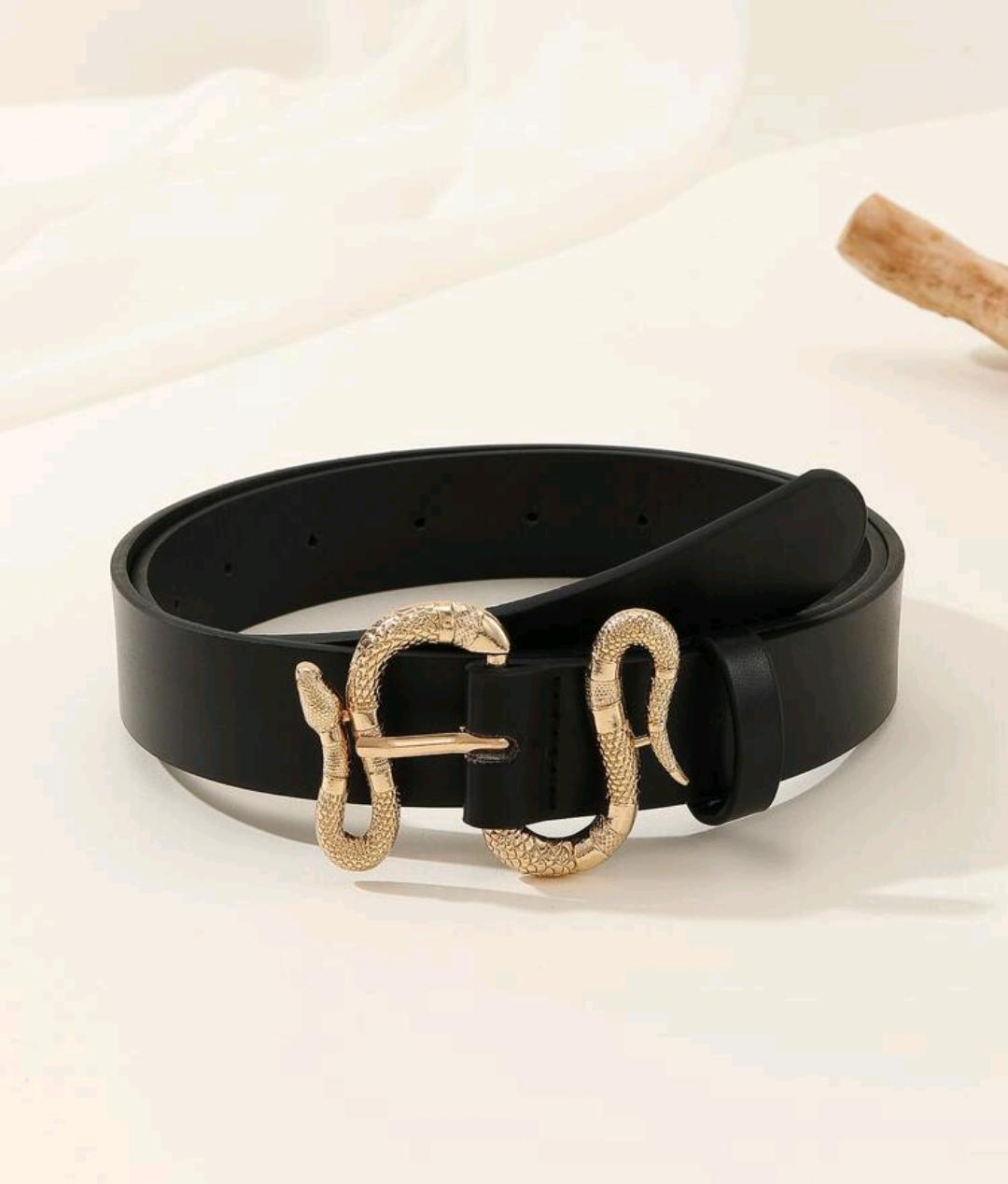 1pc Snake Buckle Women's Fashionable Waist Belt For Daily Wear Halloween