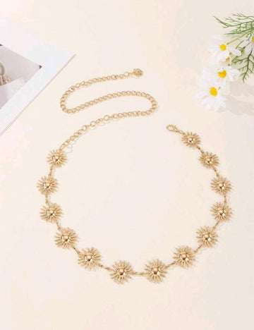 1 Piece Women's Metal Sun Elegant Waist Chain For Gifts To Friends, Summer Beach Jewelry Halloween