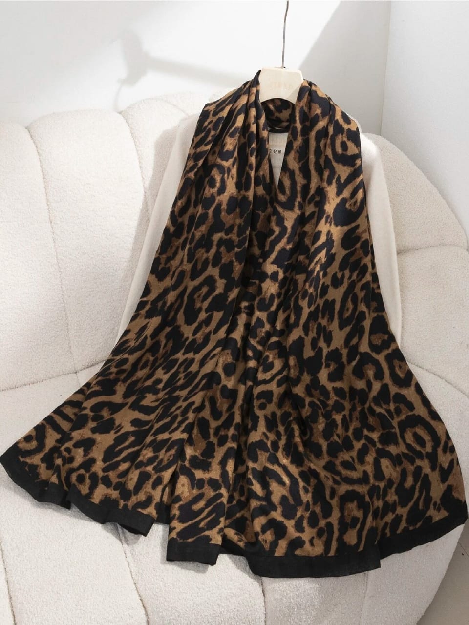 Boho 1pc Leopard Pattern Scarf For Daily Life Casual Fashionable