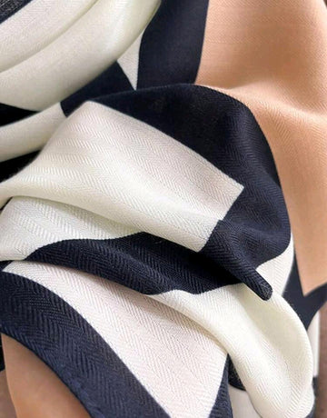 1pc 180*90CM Scarfs And Linen Fashion Letter Plaid Cape Bandana Head
