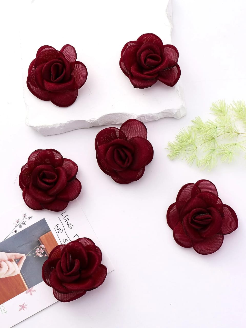 6pcs Flower Decor Alligator Hair Clip Elegant