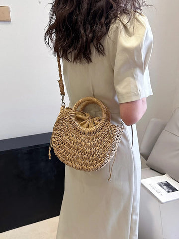 Minimalist Small,Women Bags For Vacation,Holiday,Straw Purse,Straw Beach Bag