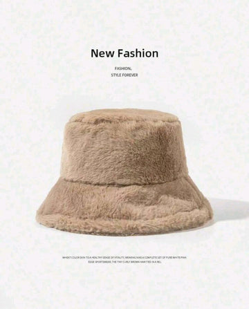 1pc Other Elegant Casual Polyester Solid Color Fuzzy Warm Windproof Hat, Winter