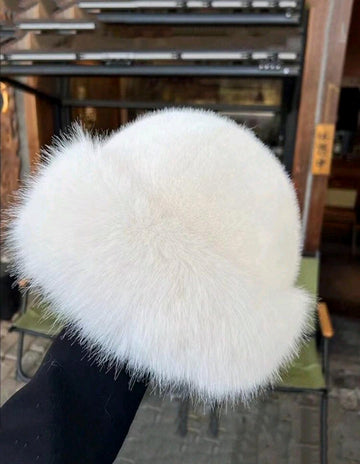 1pc Women Winter Furry Hat, European & Korean Style Warm Headwear, Solid Color Cute & Versatile, Thicker Design