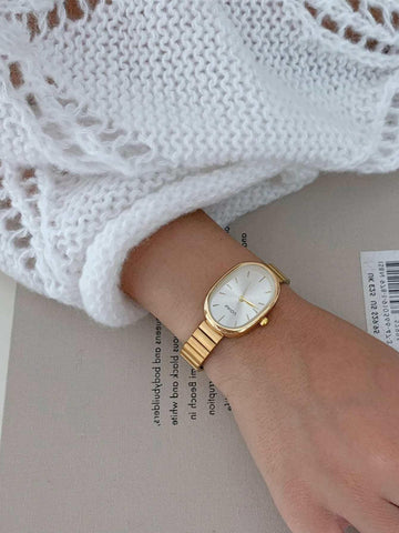 Small Round Vintage Luxurious Women's Watch, Elegant And Versatile Quartz Watch