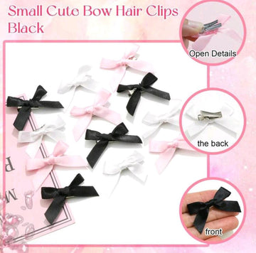 30PCS Bow Hair Clips Mini Bowknot Ribbons Sweet Bow Hair Clips
