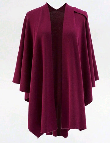 1pc Women Shawl Versatile Solid Color Buckle Scarf/Shawl, Suitable For Daily Wear Accessories Women