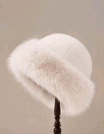 1Pc New Fluffy Fur Bucket Hat For Women Plush Bucket Hat Warm Women's Winter Hat Thicken Cold Snowy Day Panama Cap Christmas Gifts Halloween