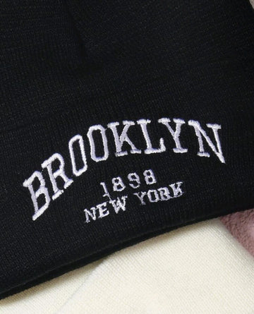 Street 2pcs Daily Letter Embroidered Beanie Winter Fall