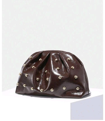 1pc Vintage Minimalist Fashion Pleated Cloud Clip Large Capacity Clutch Bag, Suitable For Daily Use And Party