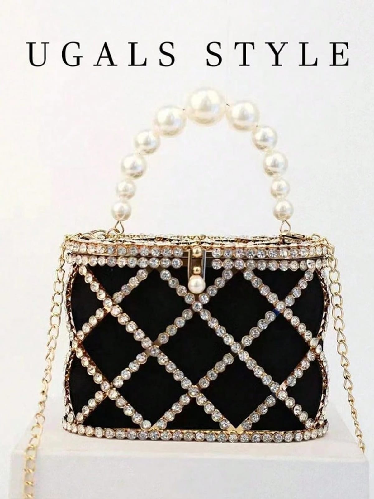 Luxury 2025 Women'S Bridal Wedding Purse Party Prom Rhinestone Pearl Woven Crossbody Bag Fashion Evening Bags