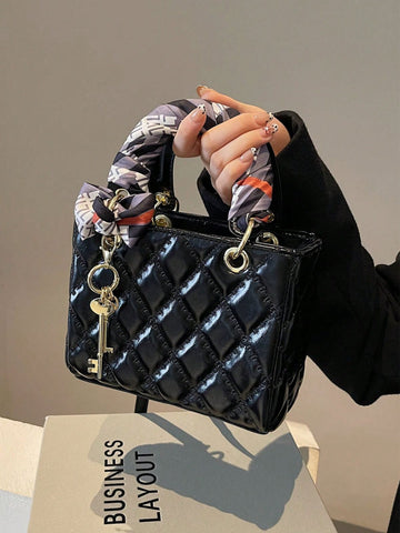 Dedoo Small And Niche High-End Daifei Handbag For Women 2024 Fashionable New Diamond Grid Handbag, Shoulder Crossbody Bag, Christmas Gift, Travel Party Travel