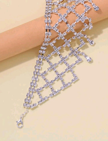 Rhinestone Decor Choker