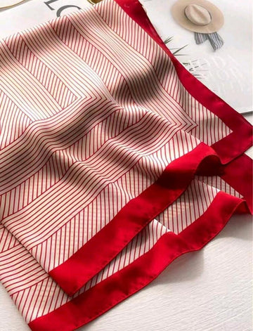 1pc Women's Printed Scarf Work Necktie Fashion Hairband 70 Square Satin Silk Headscarf Suitable For Business, Casual And Street Fashion Bandana,Hair Band,Head Band Ideal For Dressing Up Your Look