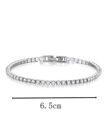 2pcs Simple And Stylish Fully Inlaid Micro-Inlaid Rhinestones