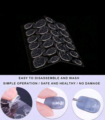 360pcs (15 Sheets) Double Side Gel Nail Glue For Press On Nails Jelly Double Sided Nail Adhesives Sticky Tabs Nail Glue Sticker Nail Stickers DIY