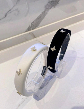 2pcs Women Faux Pearl Butterfly Decor Fashionable Headband For Daily Life Party,Hairband,Hair Hoop