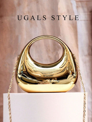 Luxury 2025 Women's Party Prom Crescent Clip Box Evening Clutch Acrylic Transparent Clutch Waterproof Crossbody Bag
