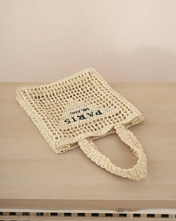 Tote Bag With Hollowed-Out Craftsmanship, Eye-Catching Beach Bag Summer