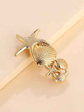Starfish Shell Decor Hair Clip Royal Claw Clips Hair Claws Hair Barrettes