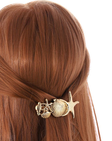 Starfish Shell Decor Hair Clip Royal Claw Clips Hair Claws Hair Barrettes