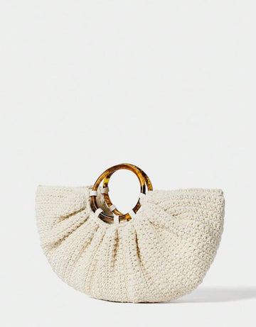SHECARRY Women's Crochet Handbag, Date/Valentine's Day, Perfectly Matching With Crochet Set