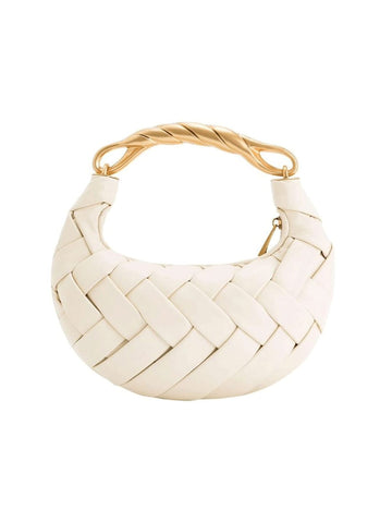 Fashion Classic Joker Solid Color Pu Waterproof Fabric Handbag, Small And Exquisite Woven Fabric Design, Round Bag, Woven Bag, Hot Girl Elegant Handbag, Suitable For Travel Shopping, Commuting, Parties, Dating.