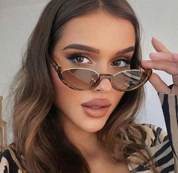 POLASUP 1pc 1 Pair Women's Tortoiseshell Browline Fashion Eyeglasses, Party Decoration, Bohemian Beach Accessory (Comes With Halter) Preppy Style For Back To School
