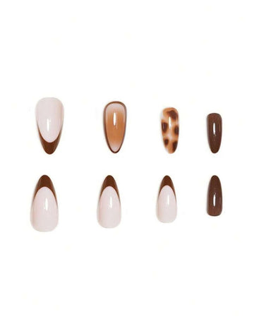 A Box Of 24 Medium Square Nails, Soft Pink Floral Design On White Background, Elegant Press-On Nail Set With Realistic Flower Accents, Suitable For All Women, Perfect For Daily, Holiday, And Party Occasions, Enhancing The Beauty Of Your Fingertips.